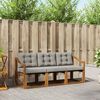 vidaXL Conjunto de Sof&aacute;s para Exterior 3 pcs Cinza Natural e Claro