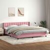 vidaXL Cama com molas/colch&atilde;o rosa 180x220 cm veludo