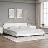 vidaXL Estrutura de cama Dover couro artificial 200x200 cm branco