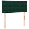vidaXL Cama com molas/colch&atilde;o 140x190 cm veludo verde-escuro