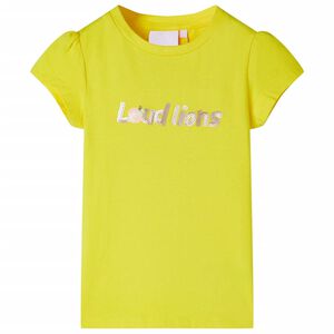 T-shirt de manga curta para crian&ccedil;a amarelo-brilhante 140