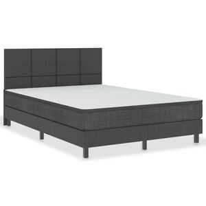vidaXL Cama boxspring 140x200 cm tecido cinzento-escuro