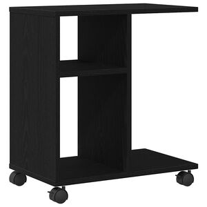 vidaXL Mesa Lateral Carvalho preto 50 x 30 x 55 cm