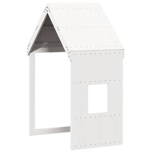 vidaXL Telhado de cama infantil 60x89x134,5 cm pinho maci&ccedil;o branco