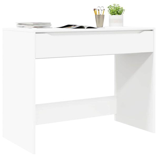 vidaXL Mesa com gaveta Branco 100 x 50 x 78 cm Madeira engenheirada