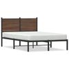 vidaXL Estrutura de cama sem colch&atilde;o 120x190cm metal carvalho castanho