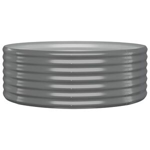 vidaXL Canteiro elevado jardim 100x100x36 a&ccedil;o galvanizado cinzento