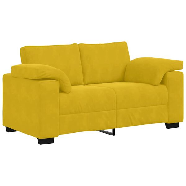vidaXL Sof&aacute;-luvas 160x77x82 cm veludo amarelo
