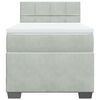 vidaXL Cama com molas/colchão 100x200 cm veludo cinza-claro