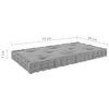 vidaXL Almofadão para móveis de paletes 73x40x7 cm algodão cinzento
