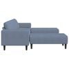 vidaXL Sof&aacute; Azul 250 x 188 x 76 cm Tecido de Veludo Cotele