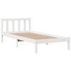 vidaXL Cama com estante sem colchão 90x200 cm pinho maciço branco