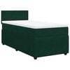 vidaXL Cama com molas/colch&atilde;o 90x190 cm veludo verde-escuro