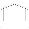 vidaXL Gazebo Branco 4 x 4 x 2,6 m A&ccedil;o e Poli&eacute;ster