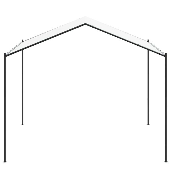 vidaXL Gazebo Branco 4 x 4 x 2,6 m A&ccedil;o e Poli&eacute;ster