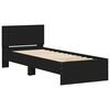 vidaXL Estrutura cama cabeceira 75x190 cm derivados de madeira preto