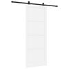 vidaXL Porta Deslizante Branco e Preto 93 x 232 cm