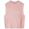 vidaXL Colete de malha para crian&ccedil;a rosa-claro 92