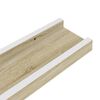 vidaXL Prateleiras de parede 2 pcs 40x9x3 cm branco e carvalho sonoma