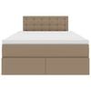 vidaXL Cama com arruma&ccedil;&atilde;o e LED com colch&atilde;o Cappuccino 120 x 200 cm