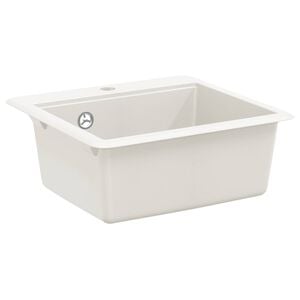 vidaXL Pia Branco 470 x 440 mm Granito