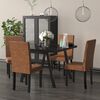 vidaXL Cadeiras de jantar 4 pcs tecido castanho