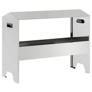 vidaXL Trincheira para Alimenta&ccedil;&atilde;o de Gado Prateado 79 x 35 x 62 cm