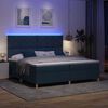vidaXL Cama Box Spring LED com colch&atilde;o Azul 200 x 200 cm tecido