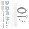 vidaXL 29 pcs conjunto de acess&oacute;rios para tela de varanda