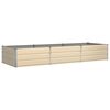 vidaXL Floreira Ivory 290 x 100 x 45 cm A&ccedil;o Galvanizado