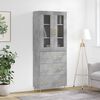 vidaXL Arm&aacute;rio alto 69,5x34x180 cm derivados de madeira cinza cimento