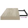 vidaXL Prateleiras parede suspensas 2 pcs 80x23,5x3,8cm MDF carvalho