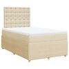 vidaXL Cama boxspring com colch&atilde;o 120x190 cm tecido cor creme