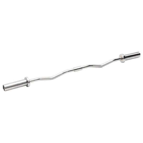 vidaXL Barra curl com discos 30 kg ferro fundido/a&ccedil;o cromado