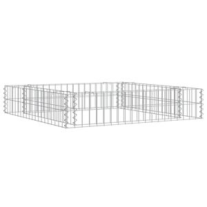 vidaXL Canteiro elevado/cesto gabi&atilde;o 100x100x20 cm a&ccedil;o galvanizado