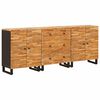 vidaXL Buffet 3 unid. 60 x 33 x 75 cm Madeira de manga maci&ccedil;a Castanho