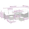 vidaXL Conjunto de Sof&aacute; de Jardim 9 pcs Bege Rattan Sint&eacute;tico