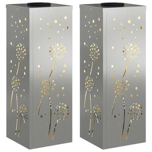vidaXL Luz Solar LED de Caminho 2 unid. Branco quente 18 x 18 x 50 cm