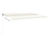 vidaXL Toldo retr&aacute;til autom&aacute;tico 500x300 cm cor creme