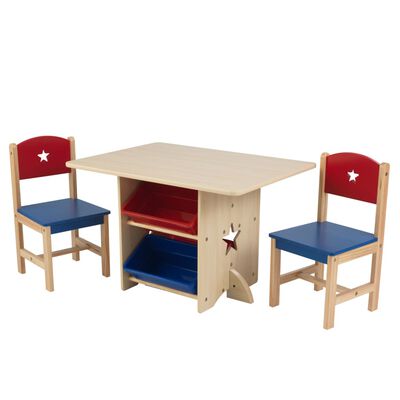 KidKraft Conjunto de mesa e 2 cadeiras com estrelas
