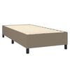 vidaXL Cama box spring + colch&atilde;o/LED 80x200cm tecido cinza-acastanhado