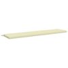 vidaXL Almofada de Banco SOEST 100% Poli&eacute;ster Creme 200 x 40 x 5 cm