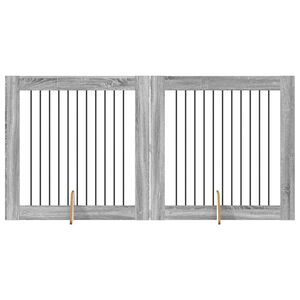 vidaXL Cercado para Cachorros Manual 2 pcs Sonoma cinza 100 x 100 cm