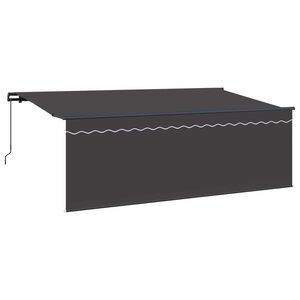 vidaXL Toldo retr&aacute;til Antracite 400 x 200 cm Poli&eacute;ster e Alum&iacute;nio