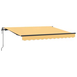 vidaXL Toldo retr&aacute;til Areia 450 &times; 350 cm Tecido e Alum&iacute;nio