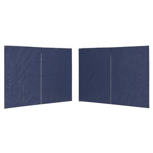 vidaXL Parede lateral com fecho p/ tenda de festas 2 pcs PE azul