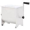 vidaXL Misturador de carne manual c/ tampa a&ccedil;o inoxid&aacute;vel prateado