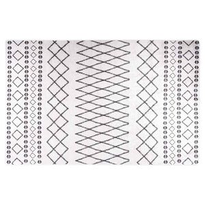 vidaXL Tapete 80x150 cm branco e preto