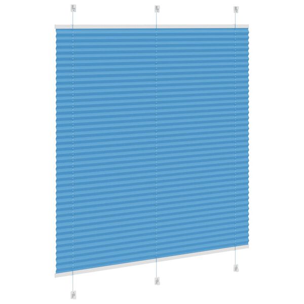 vidaXL Plissado Cego Azul 115x150 cm Largura Tecido 114,4 cm Poli&eacute;ster