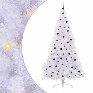 vidaXL &Aacute;rvore de Natal Artificial com 300 LEDs Branco 240 cm PVC e A&ccedil;o